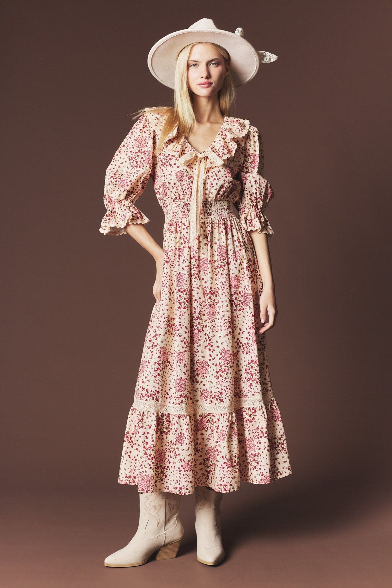 Isadora Smocked Floral Maxi Dress - Westly