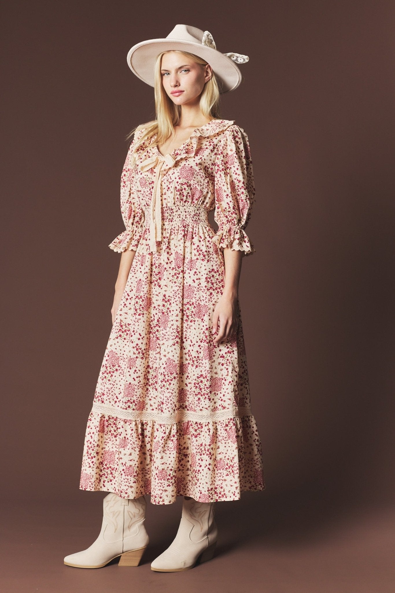 Isadora Smocked Floral Maxi Dress - Westly