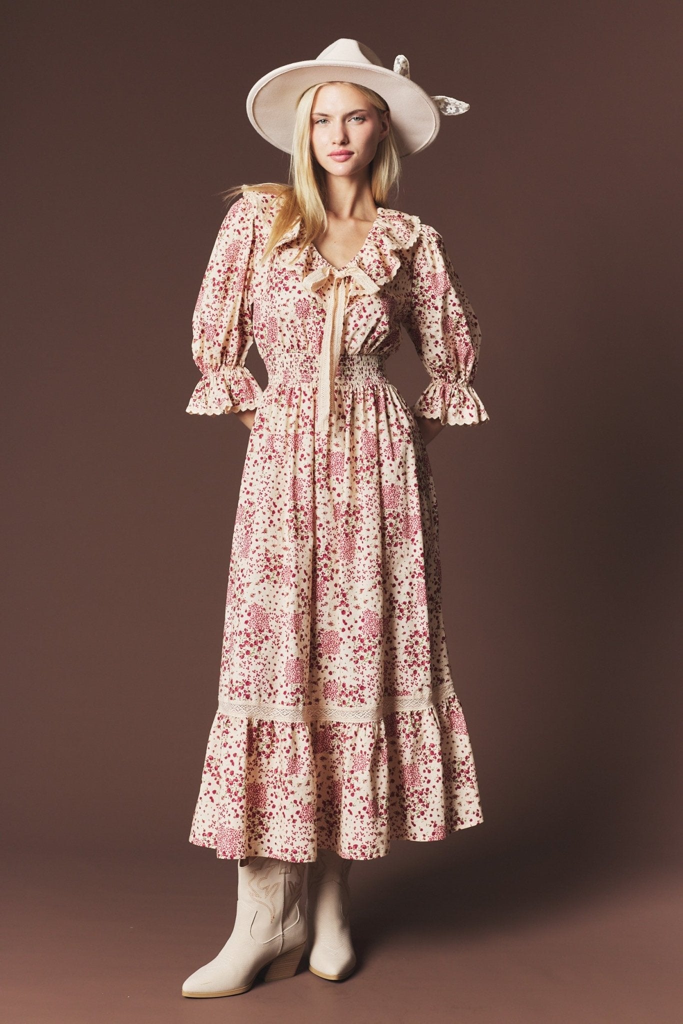 Isadora Smocked Floral Maxi Dress - Westly