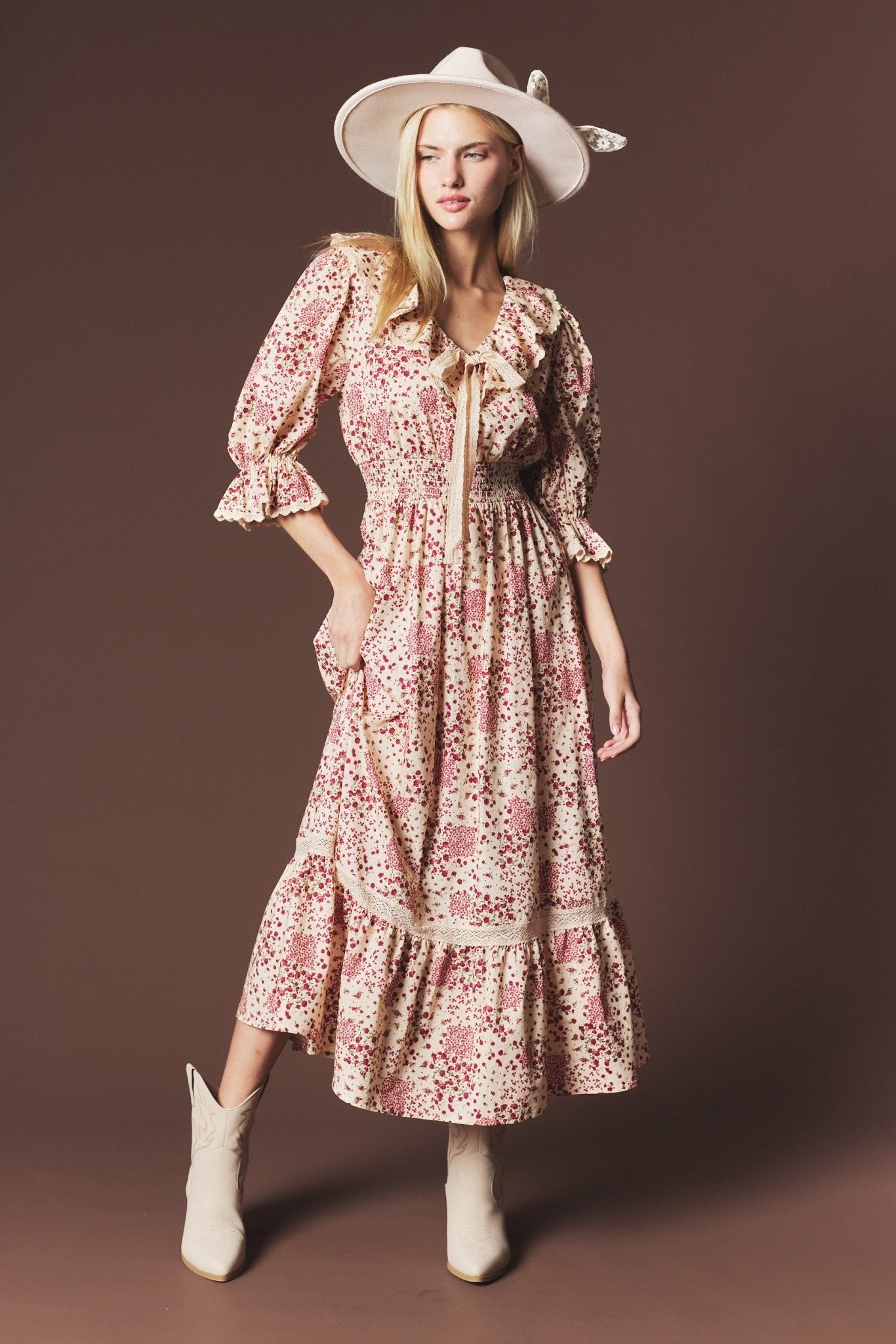 Isadora Smocked Floral Maxi Dress - Westly