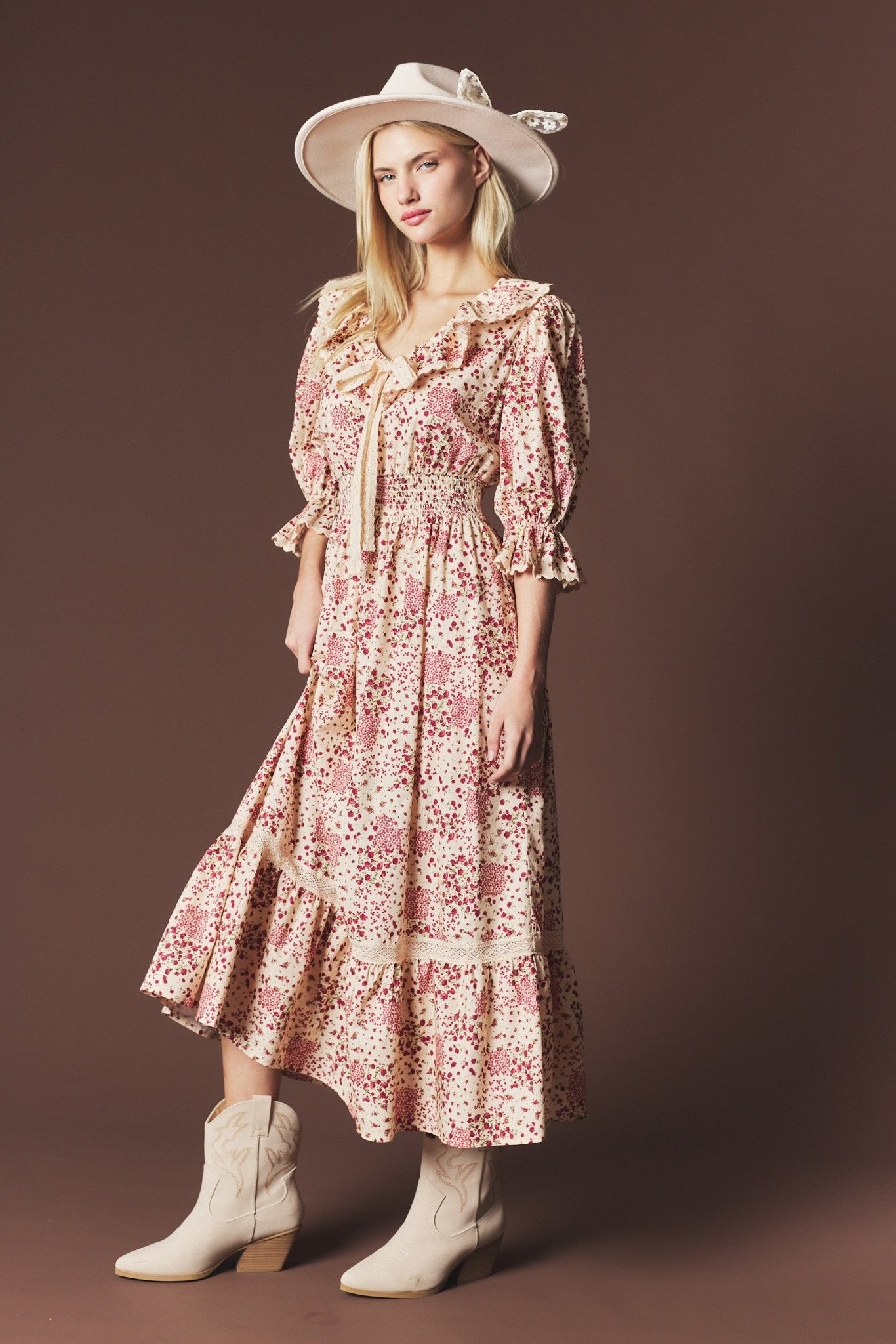 Isadora Smocked Floral Maxi Dress - Westly