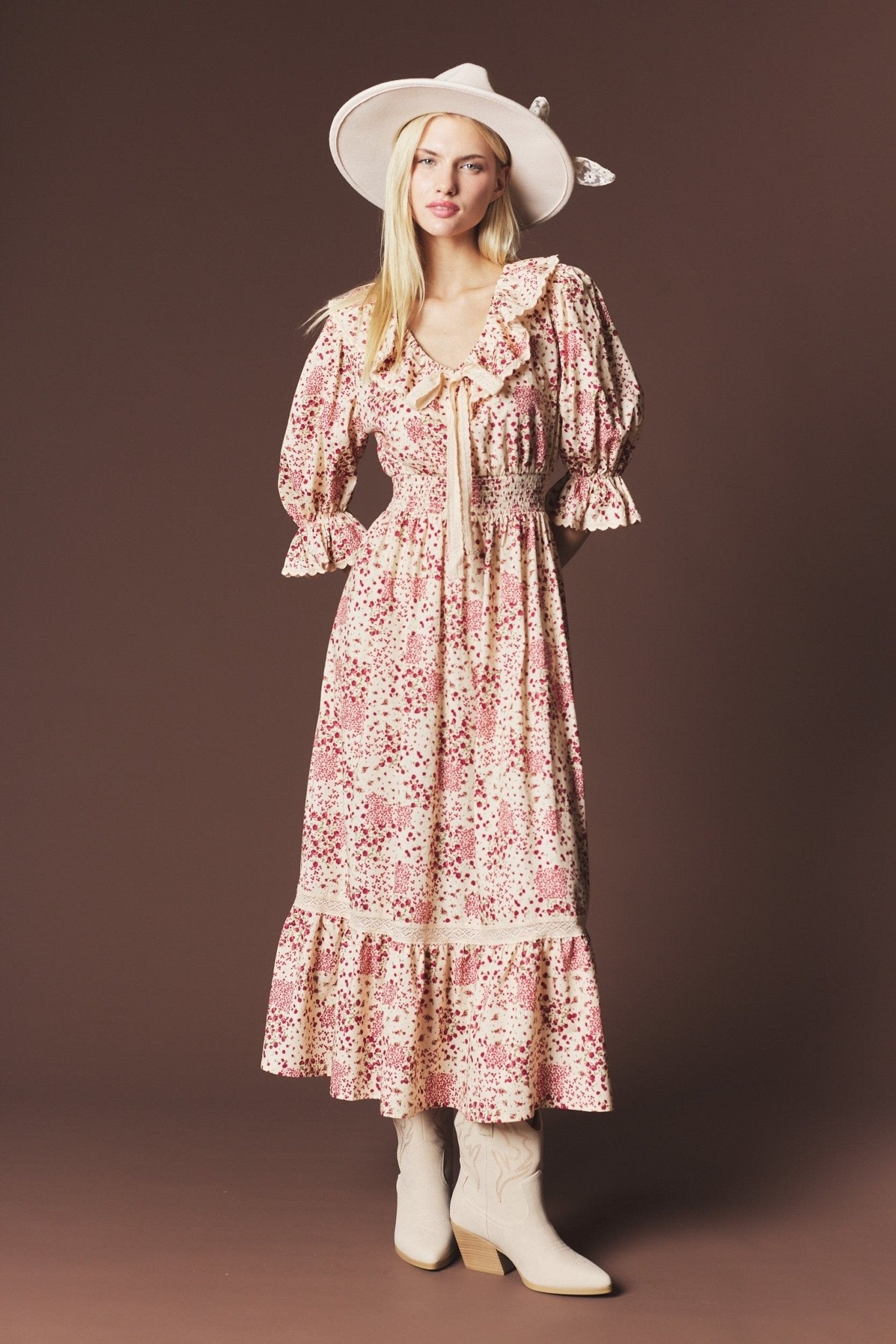 Isadora Smocked Floral Maxi Dress - Westly