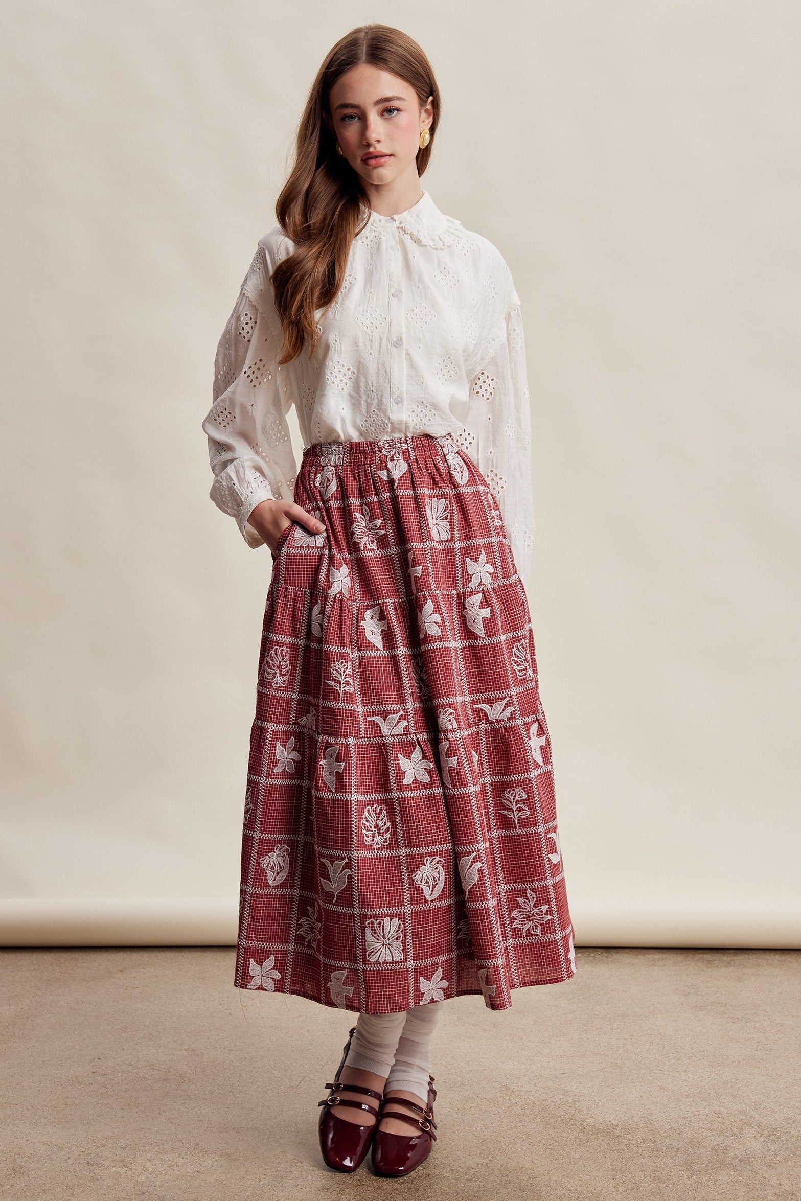 Isaline Eyelet Collar Blouse - Off White