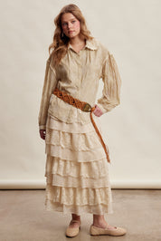 Isaline Eyelet Collar Blouse - Sand