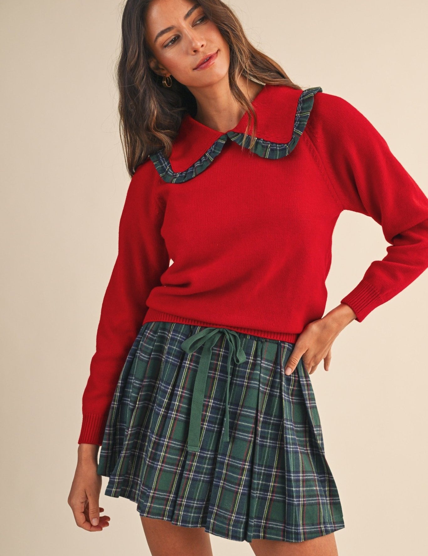 Isobel Pleated Plaid Skort - Westly