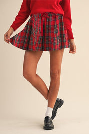 Isobel Pleated Plaid Skort - Westly