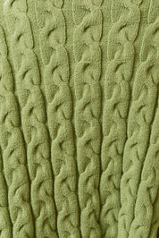 Isolde Cable Knit Cardigan - Light Green