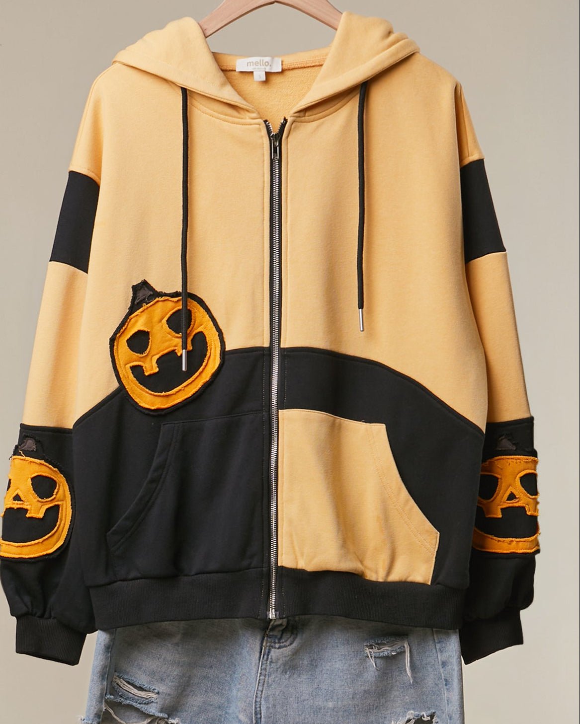 Jack Colorblock Pumpkin Patch Zip-Up Hoodie - Westly