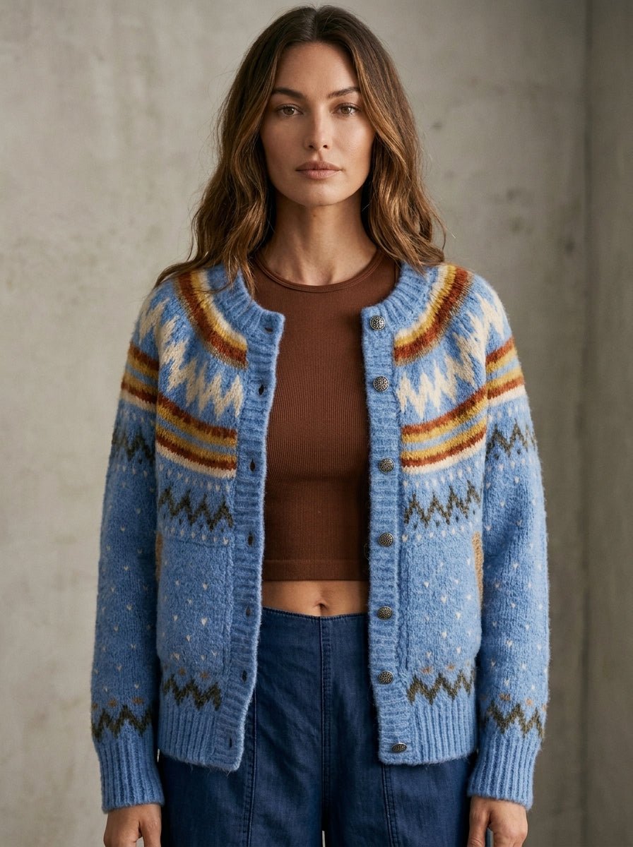 Jackson Fair Isle Knit Cardigan - Westly