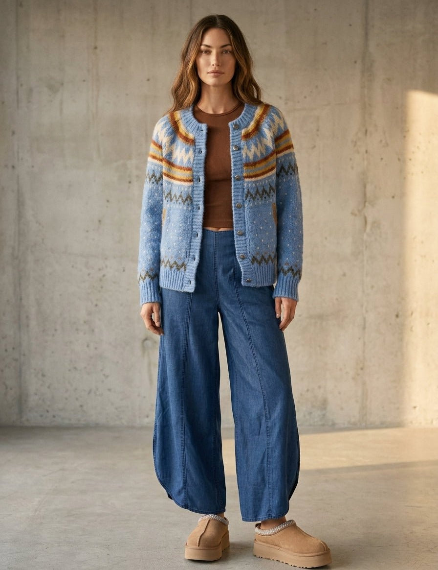Jackson Fair Isle Knit Cardigan - Westly