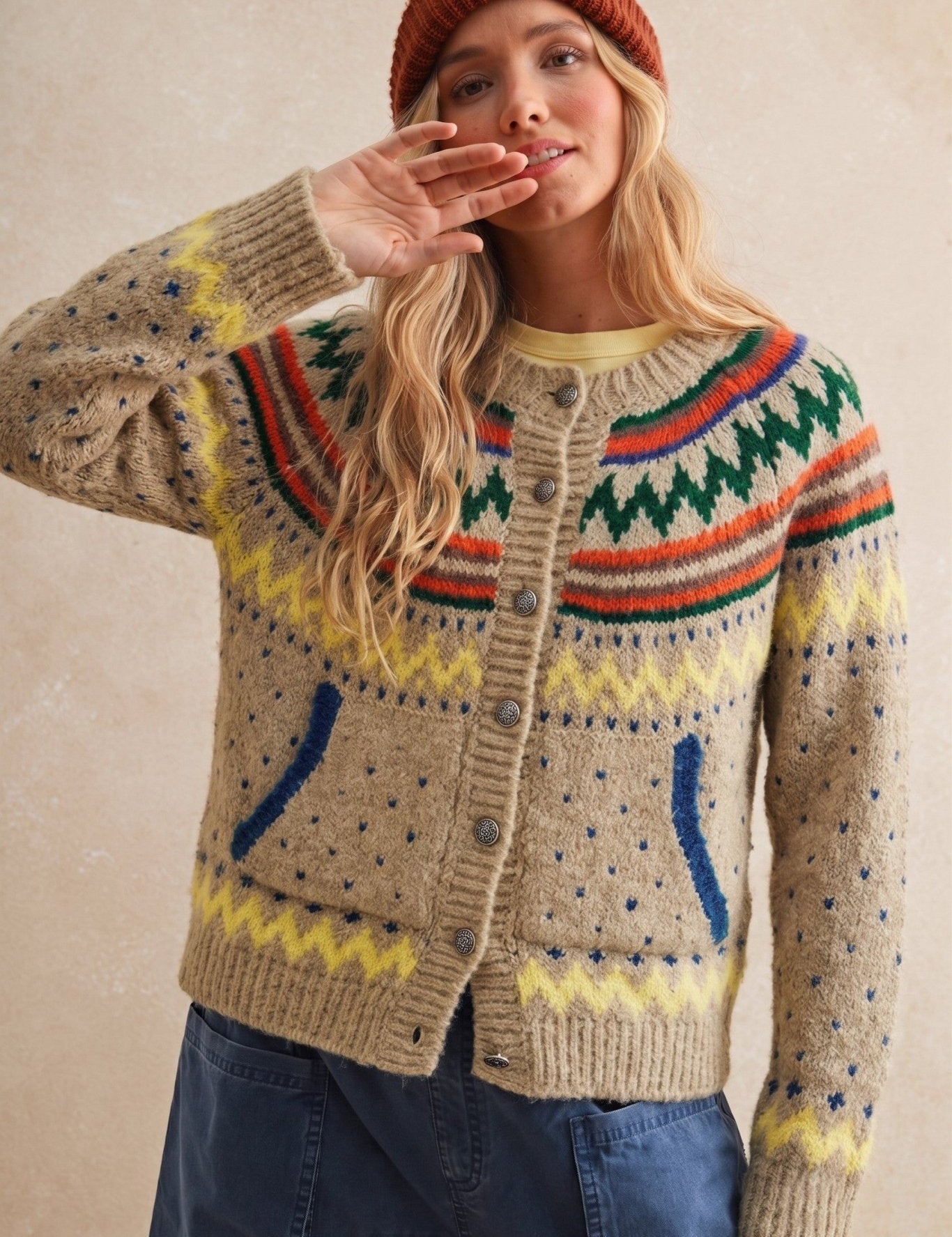Jackson Fair Isle Knit Cardigan - Westly