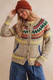 Jackson Fair Isle Knit Cardigan - Westly