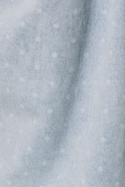 Jade Smocked Polka Dot Denim Button - Up Shirt - Westly