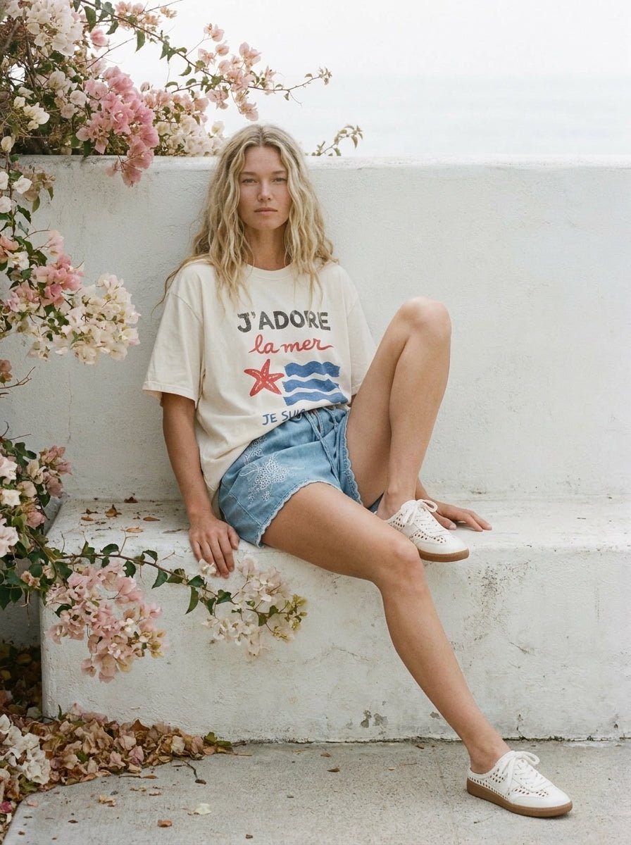 J'adore La Mer Oversized Graphic Tee - Westly