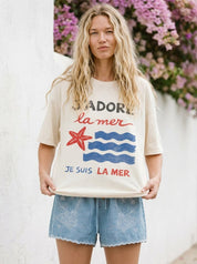 J'adore La Mer Oversized Graphic Tee - Westly