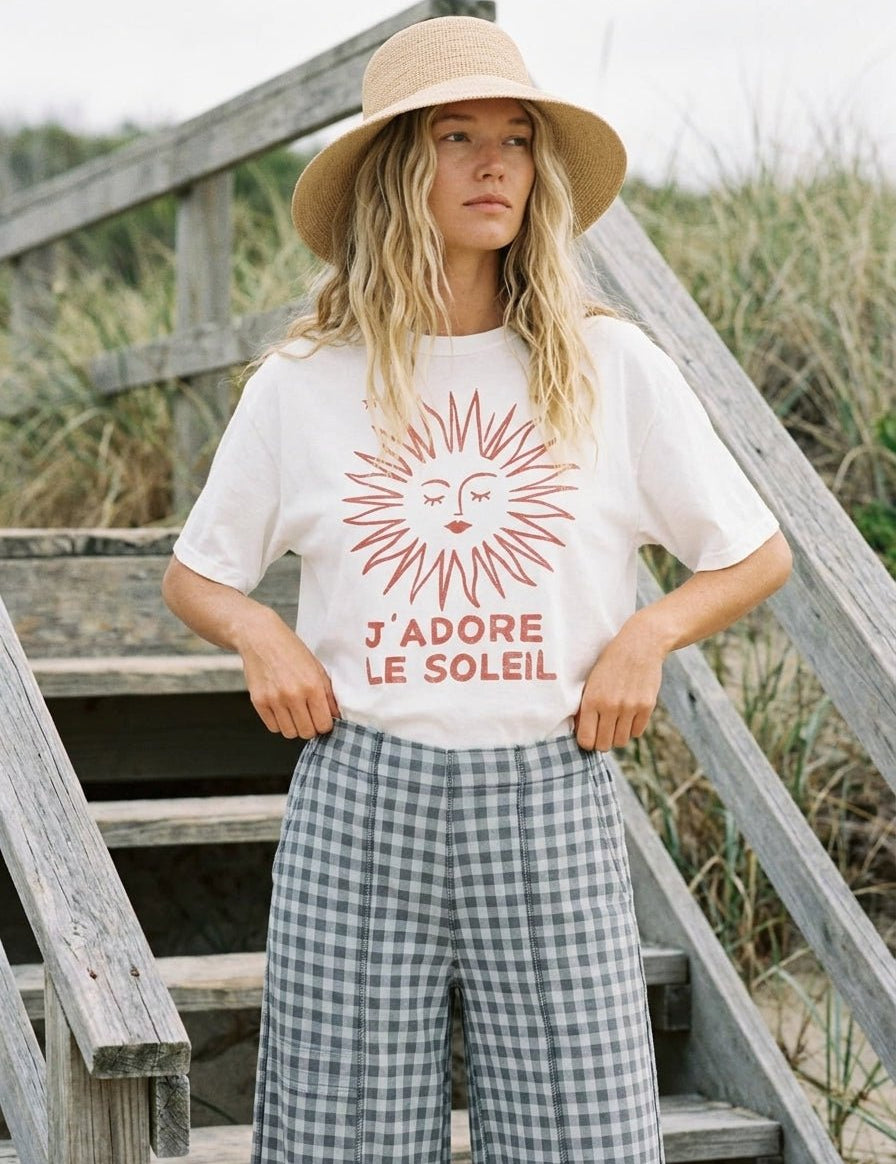 Jadore Le Soleil Oversized Graphic Tee - Westly