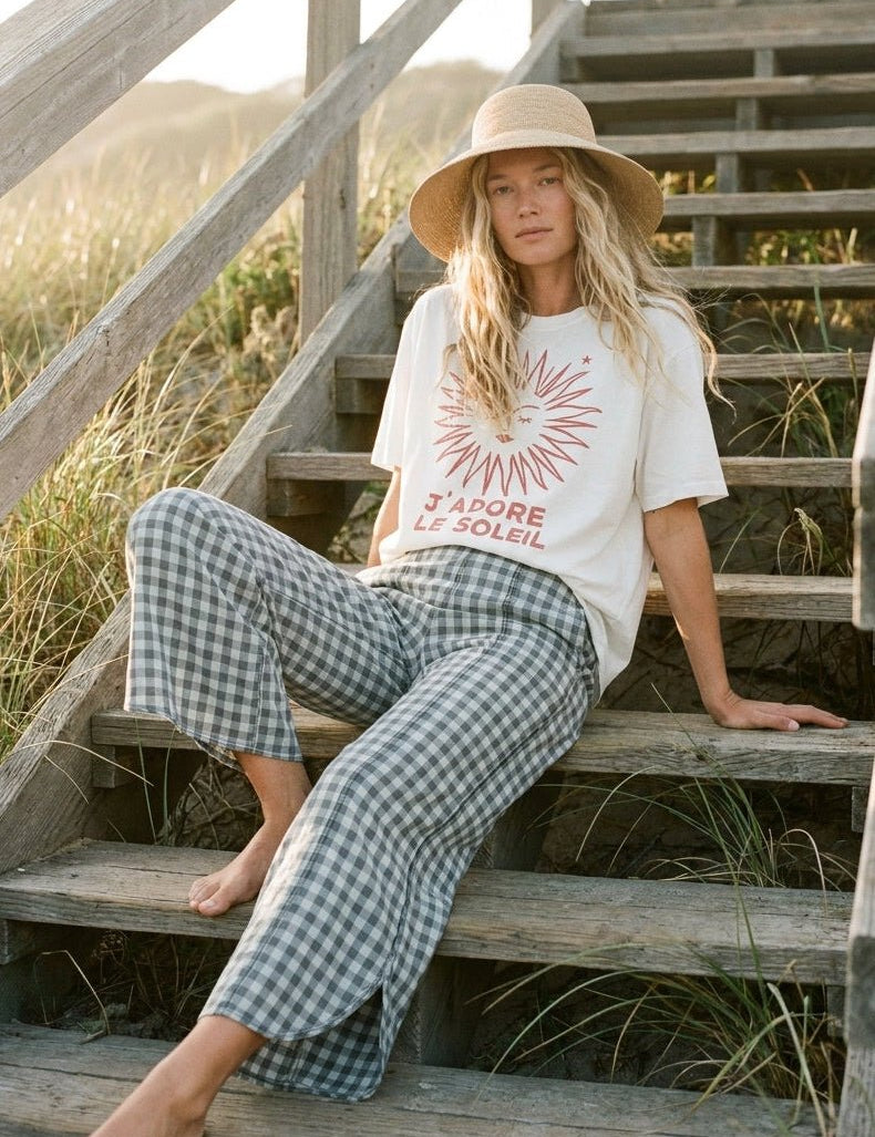 Jadore Le Soleil Oversized Graphic Tee - Westly