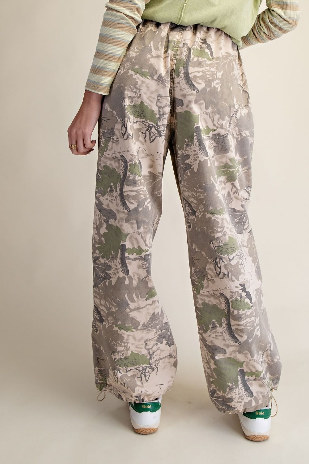 Jane Camo Washed Twill Pants - Westly