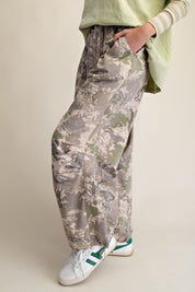Jane Camo Washed Twill Pants - Westly