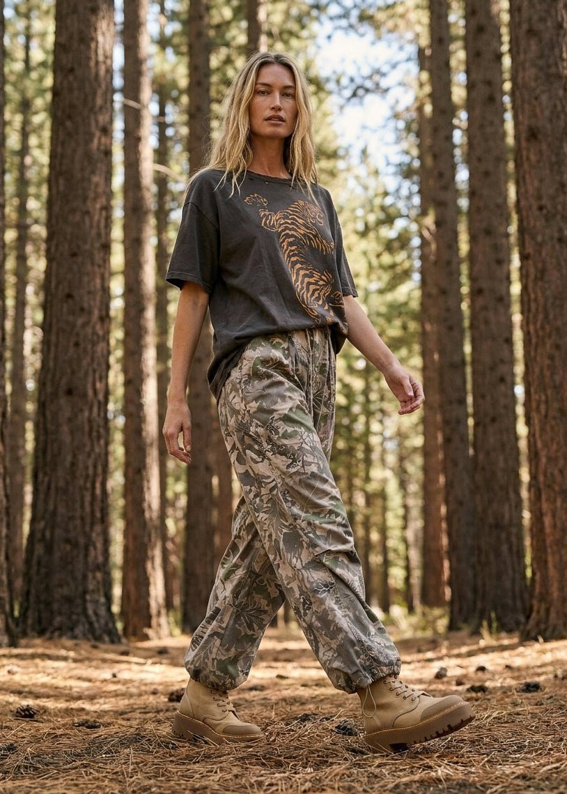 Jane Camo Washed Twill Pants - Westly