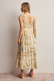Jasmine Floral Smocked Tiered Midi Dress - Westly