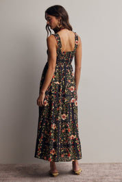 Jasmine Floral Smocked Tiered Midi Dress - Westly