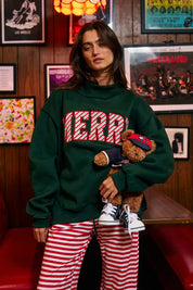 Jolly Days Applique Sweatshirt - Christmas Green