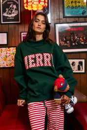 Jolly Days Applique Sweatshirt - Christmas Green