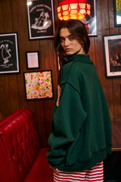 Jolly Days Applique Sweatshirt - Christmas Green