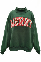 Jolly Days Applique Sweatshirt - Christmas Green