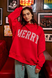 Jolly Days Applique Sweatshirt - Red