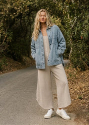 Joni Oversized Denim Shacket - Westly