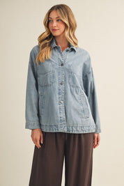 Joni Oversized Denim Shacket - Westly