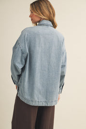 Joni Oversized Denim Shacket - Westly