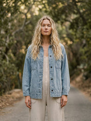 Joni Oversized Denim Shacket - Westly