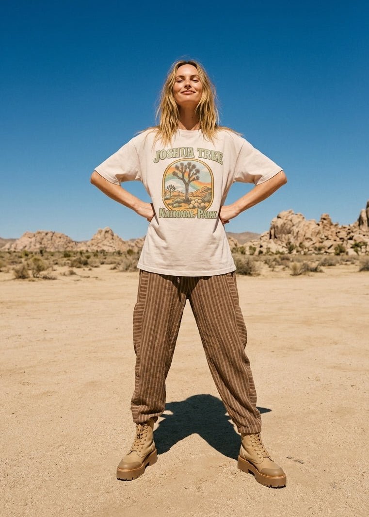 Joshua Tree National Park Retro Oversized Graphic Tee - Westly