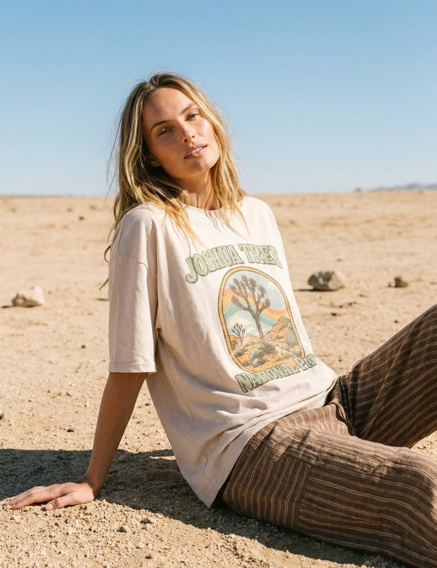 Joshua Tree National Park Retro Oversized Graphic Tee - Westly