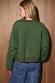 Joy Ride Embellished Cropped Sweatshirt - Westly