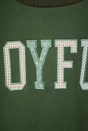 Joy Ride Embellished Cropped Sweatshirt in Green — product photo 07
