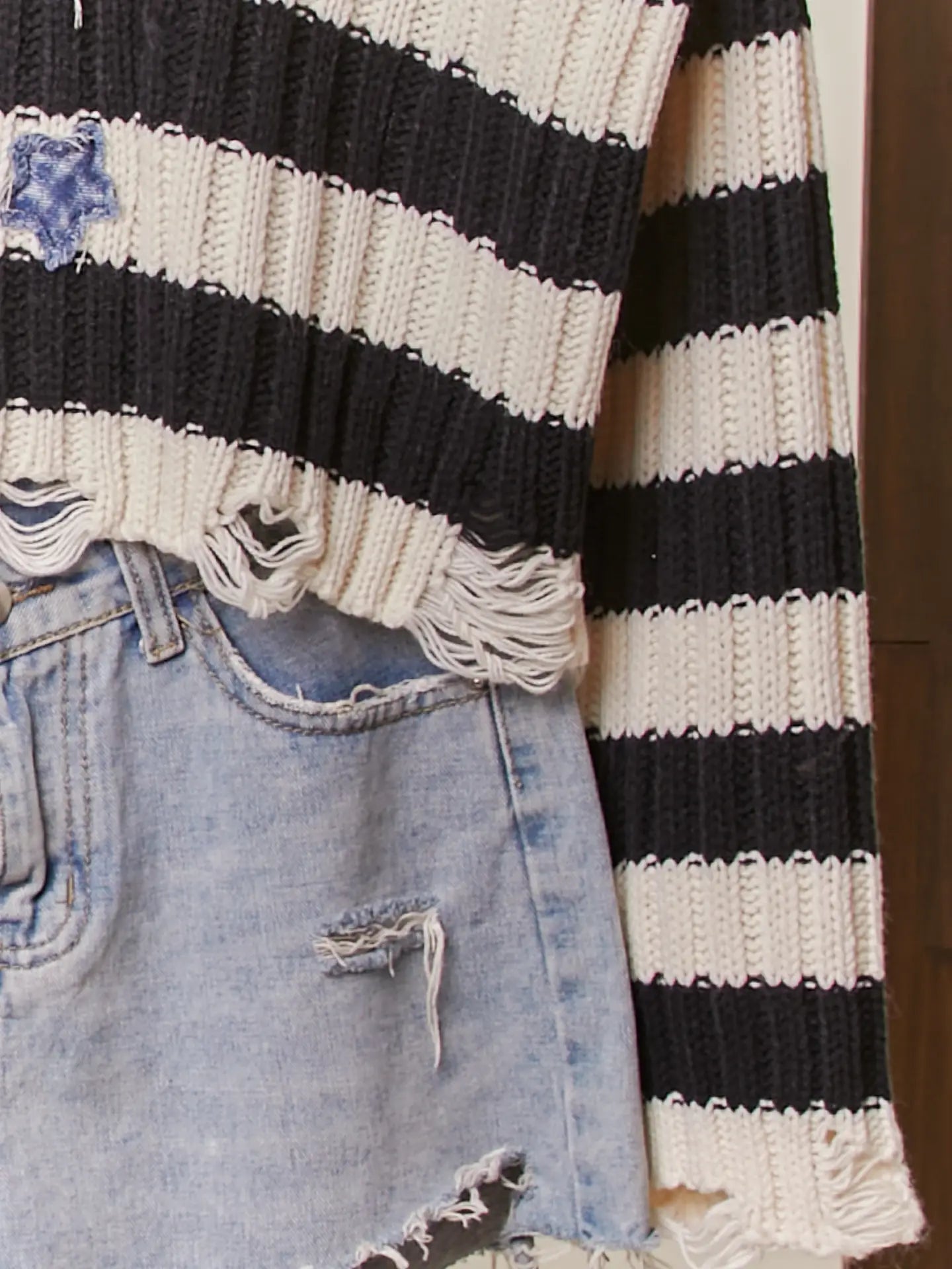 Jude Denim Striped Sweater - Westly