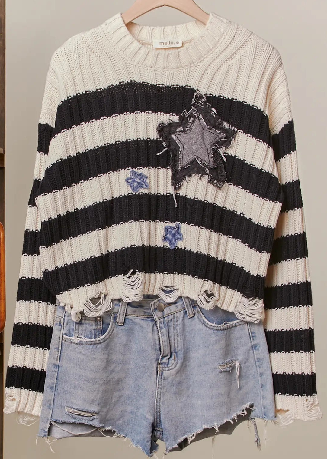 Jude Denim Striped Sweater - Westly