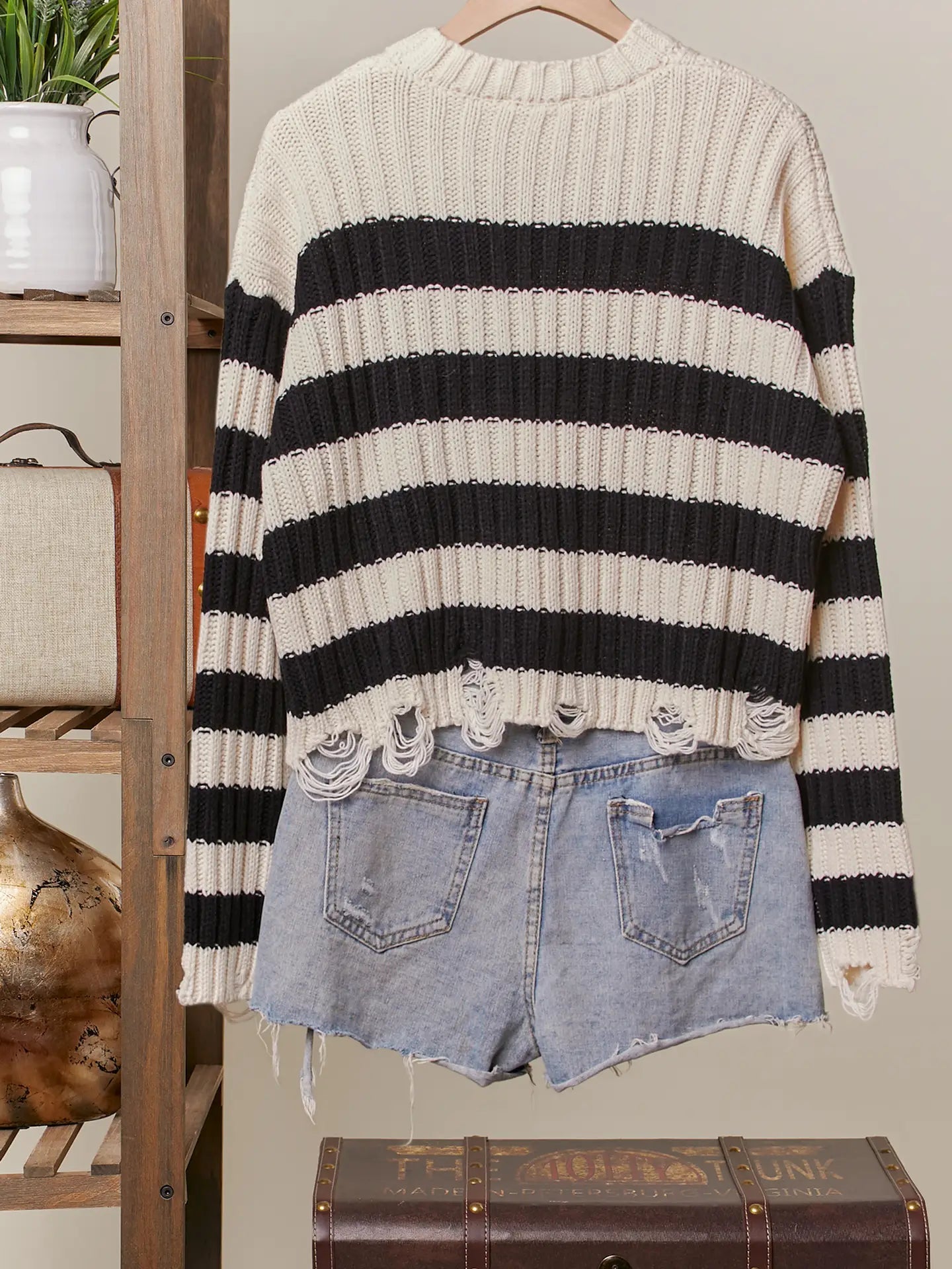 Jude Denim Striped Sweater - Westly