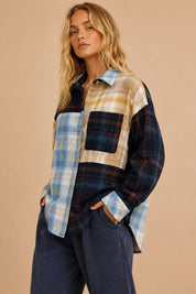 Jukebox Mixed Plaid Button Down Shirt - Westly