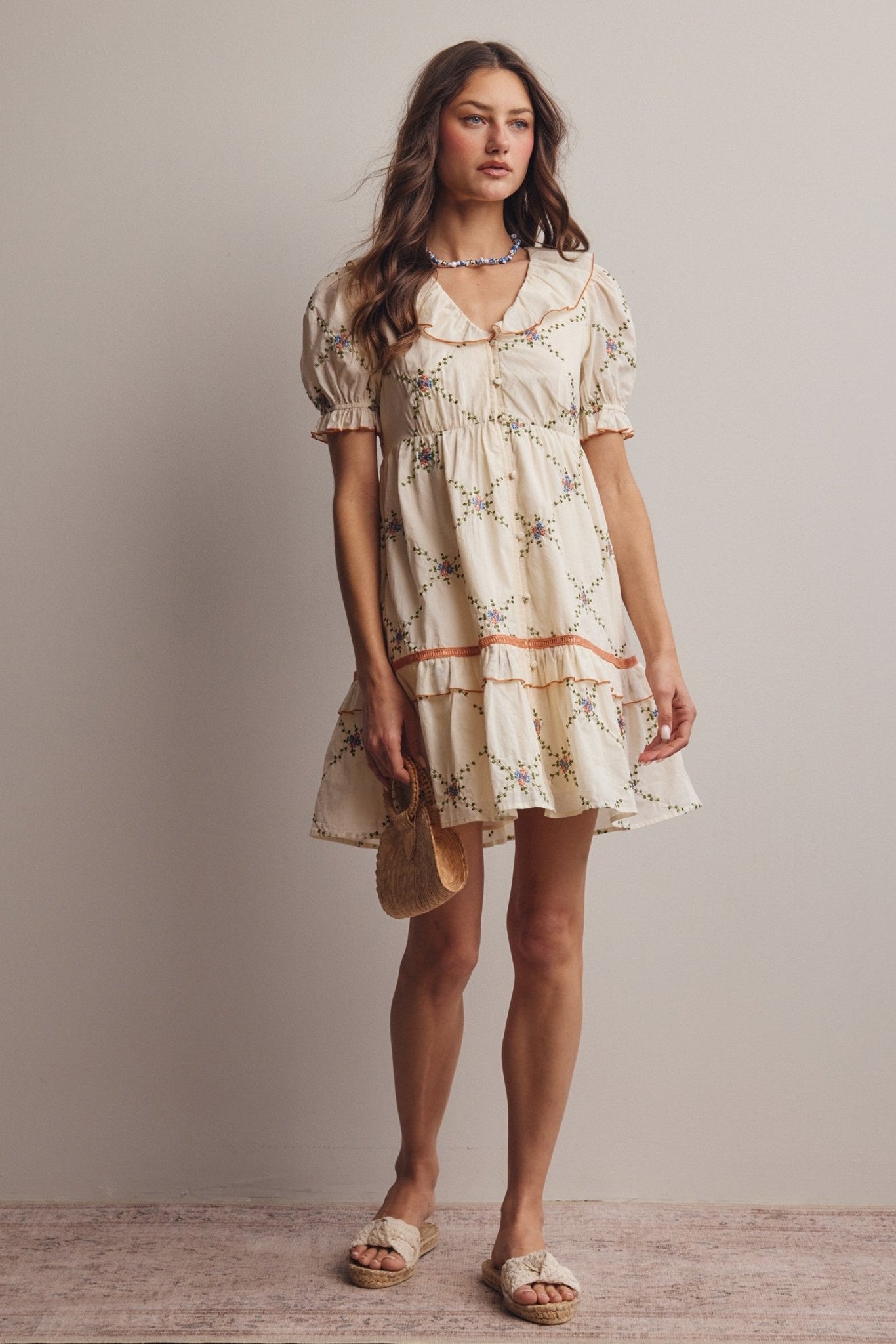 June Embroidered Prairie Dress - Westly