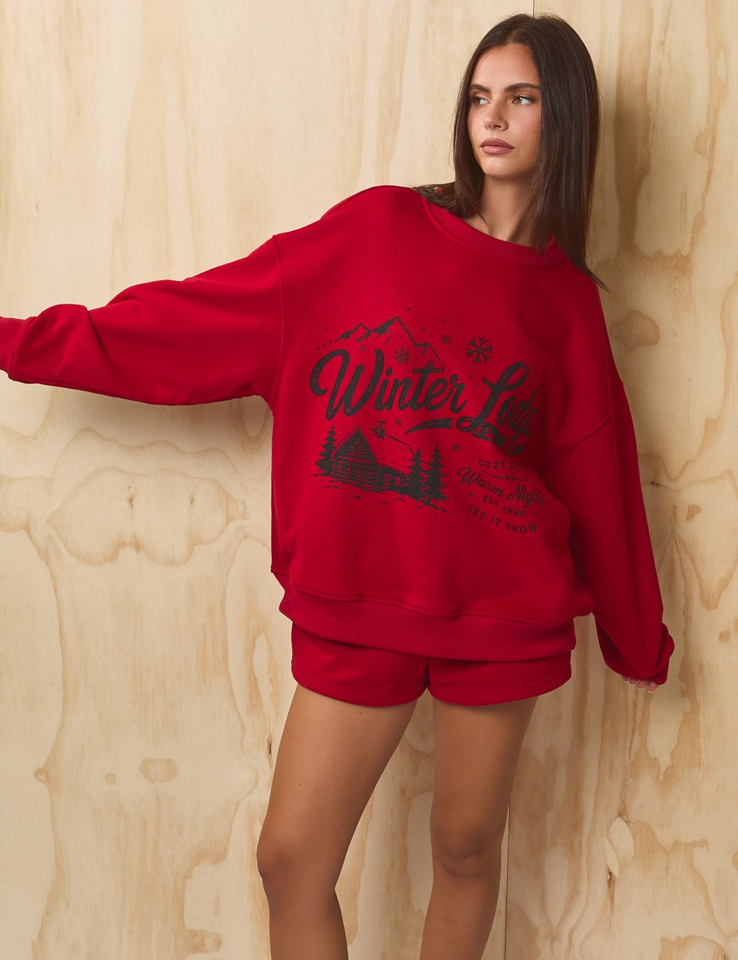 Juniper Lodge Graphic Sweatshirt - Red