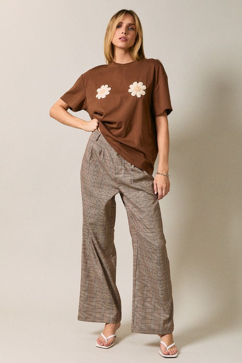 Just Dandy Flower Crochet Patch Tee - Westly