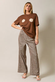 Just Dandy Flower Crochet Patch Tee - Westly