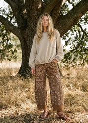 Keepsake Lace Trim Barrel Pants - Westly