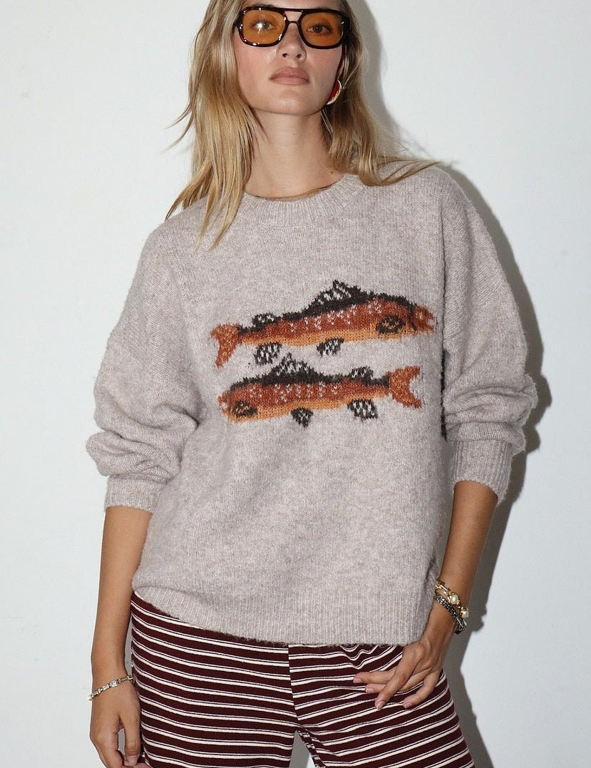 Kenai Trout Graphic Knit Sweater - Westly