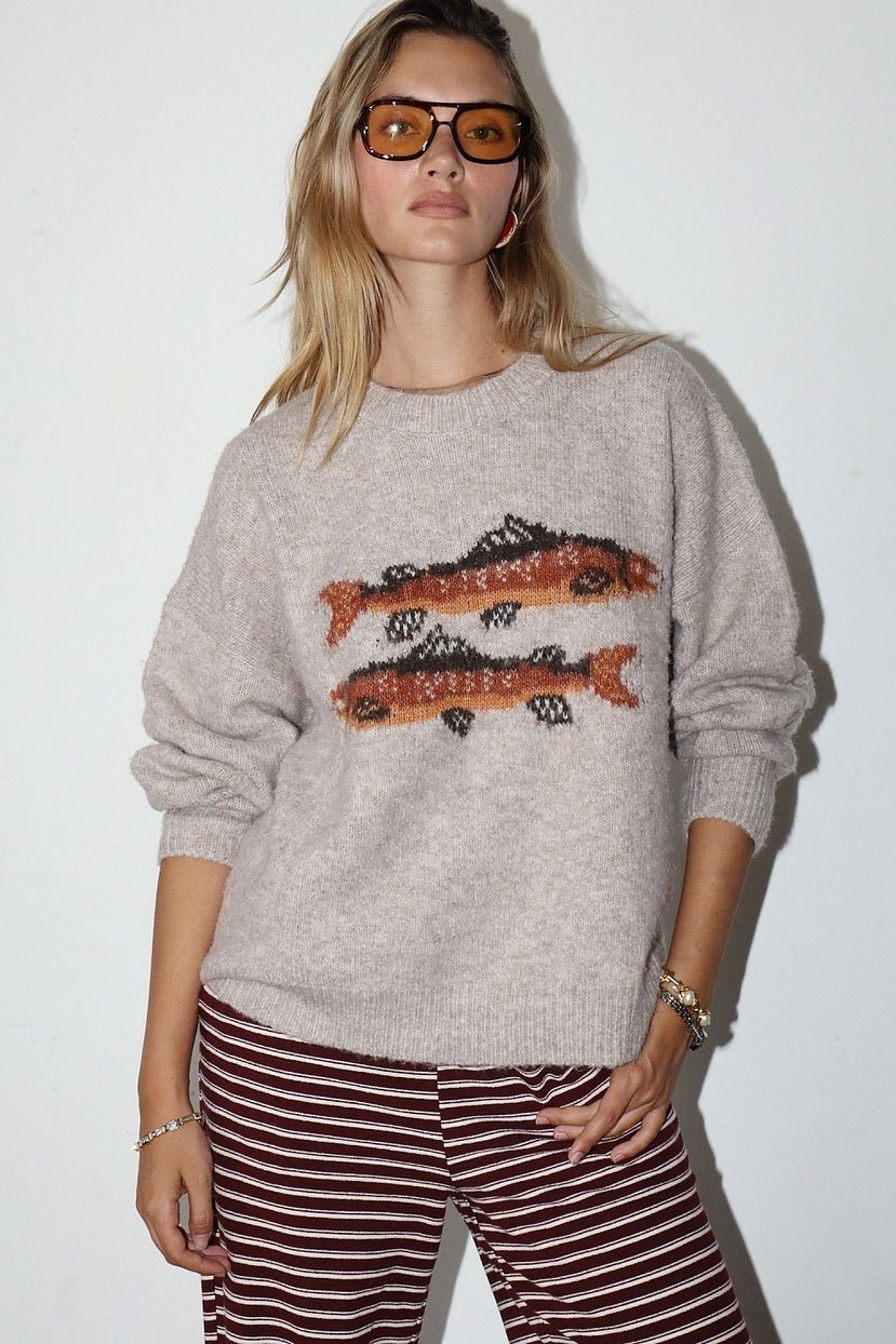 Kenai Trout Graphic Knit Sweater - Westly